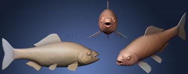 3D model Stylized Koi fish (STL)